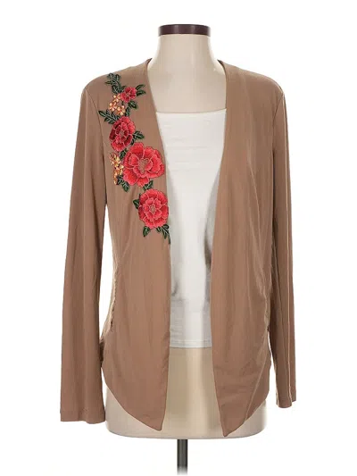 Pre-owned Gianni Bini Cardigan Sweater In Brown