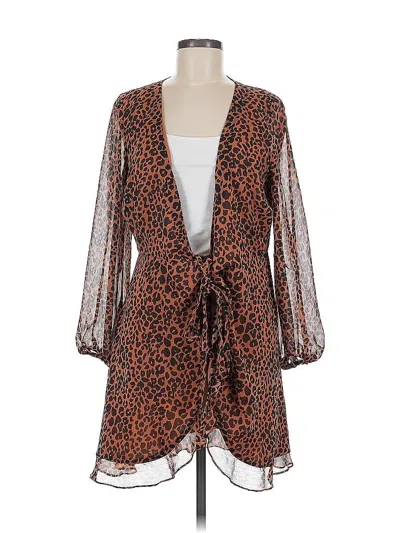 Pre-owned Gianni Bini Casual Dress In Brown