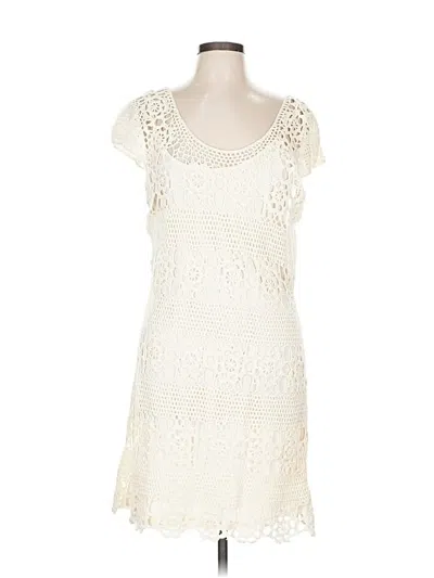 Pre-owned Gianni Bini Casual Dress In White