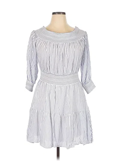 Pre-owned Gianni Bini Casual Dress In White