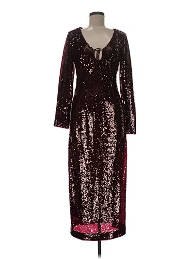 Pre-owned Gianni Bini Cocktail Dress In Burgundy