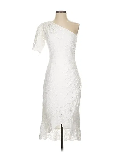 Pre-owned Gianni Bini Cocktail Dress In White