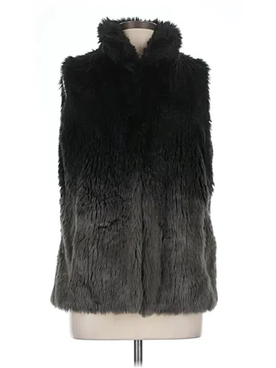 Pre-owned Gianni Bini Faux Fur Vest In Gray
