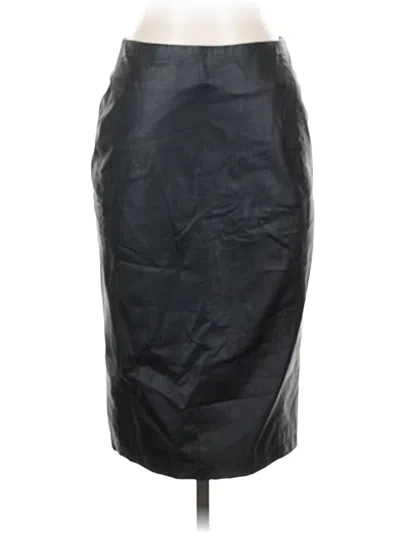 Pre-owned Gianni Bini Faux Leather Skirt In Black