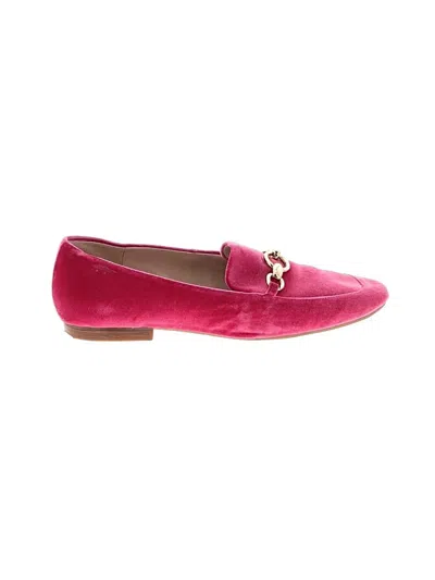 Pre-owned Gianni Bini Flats In Burgundy