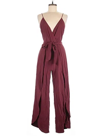 Pre-owned Gianni Bini Jumpsuit In Burgundy