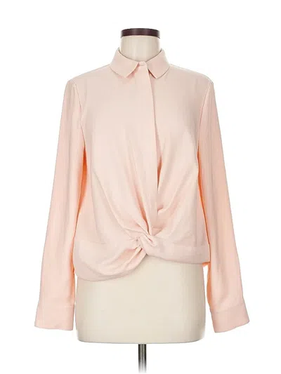 Pre-owned Gianni Bini Long Sleeve Blouse In Pink
