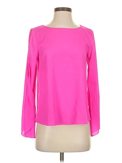 Pre-owned Gianni Bini Long Sleeve Blouse In Pink