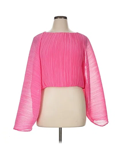 Pre-owned Gianni Bini Long Sleeve Blouse In Pink