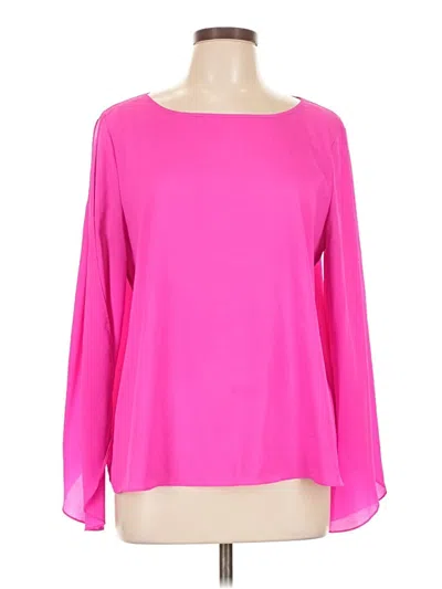 Pre-owned Gianni Bini Long Sleeve Blouse In Pink