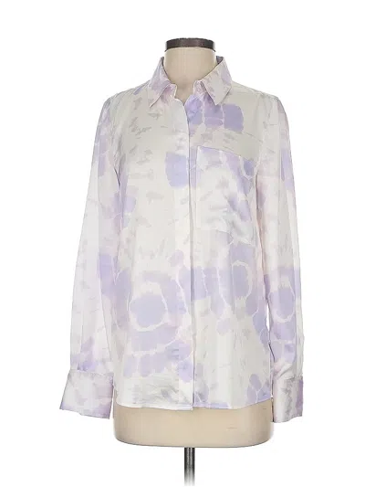 Pre-owned Gianni Bini Long Sleeve Blouse In Purple