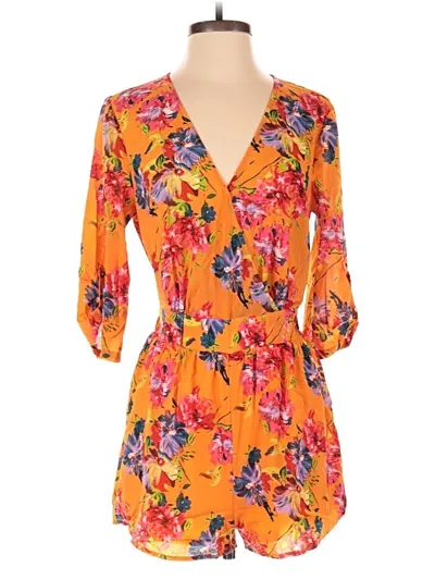 Pre-owned Gianni Bini Romper In Orange