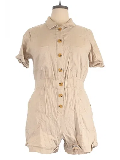 Pre-owned Gianni Bini Romper In Tan