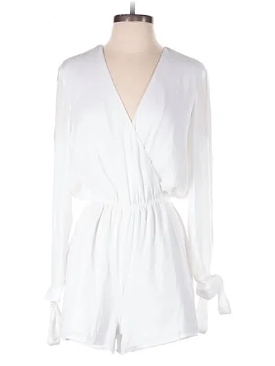 Pre-owned Gianni Bini Romper In White