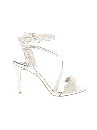 Pre-owned Gianni Bini Sandals In Silver
