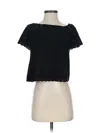 Gianni Bini Short Sleeve Blouse In Black