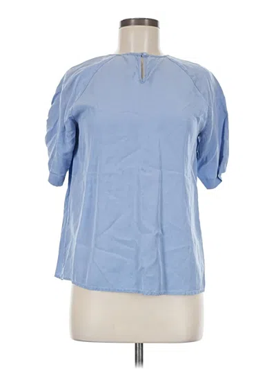 Pre-owned Gianni Bini Short Sleeve Blouse In Blue
