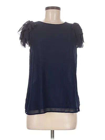 Pre-owned Gianni Bini Short Sleeve Blouse In Blue