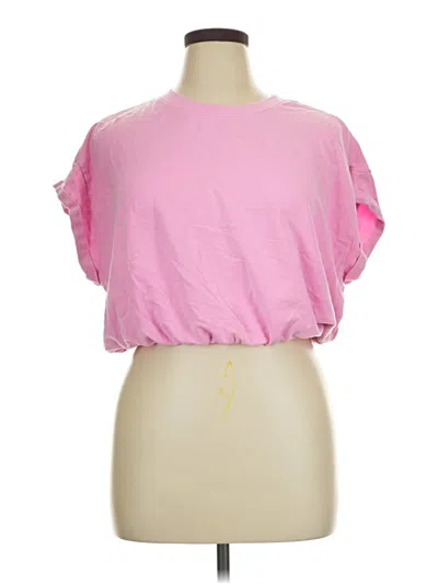 Pre-owned Gianni Bini Short Sleeve T-shirt In Pink