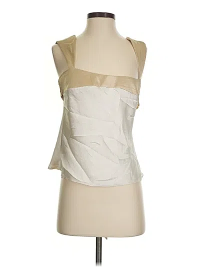 Pre-owned Gianni Bini Sleeveless Blouse In Ivory