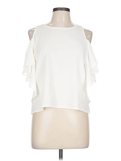 Pre-owned Gianni Bini Sleeveless Blouse In White