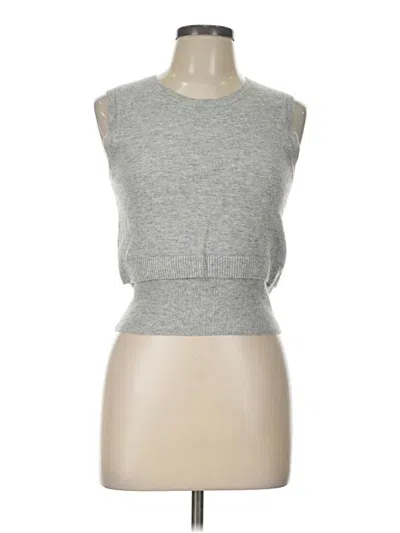 Pre-owned Gianni Bini Sleeveless Top Gray Boatneck Tops