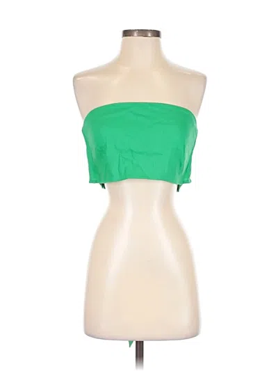 Gianni Bini Sleeveless Top Green Strapless Neckline Tops