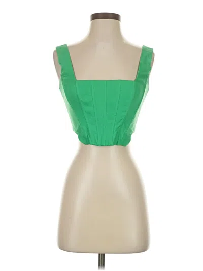 Pre-owned Gianni Bini Sleeveless Top Green Sweetheart Neckline Tops