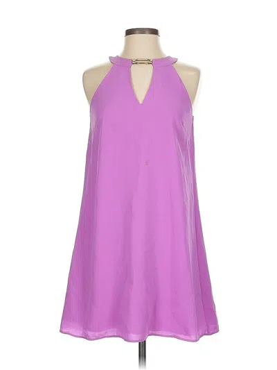 Pre-owned Gianni Bini Sleeveless Top Purple Halter Neckline Tops