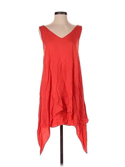 Pre-owned Gianni Bini Sleeveless Top Red V Neck Tops