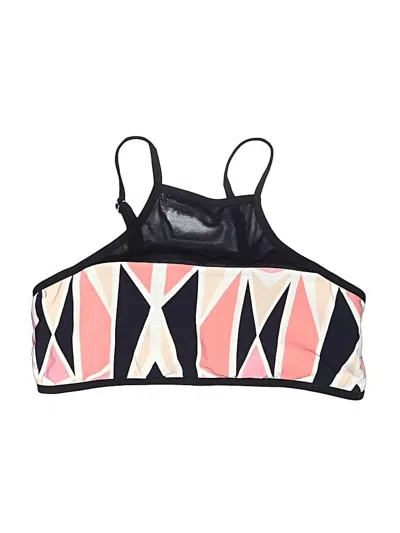 Pre-owned Gianni Bini Swimsuit Top Black Graphic Pattern Swimwear