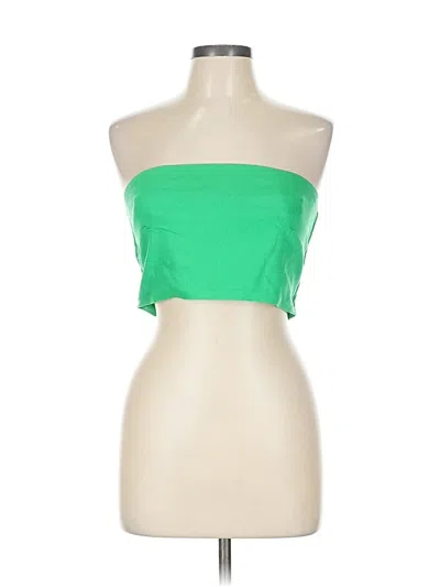 Pre-owned Gianni Bini Tube Top Green Strapless Neckline Tops