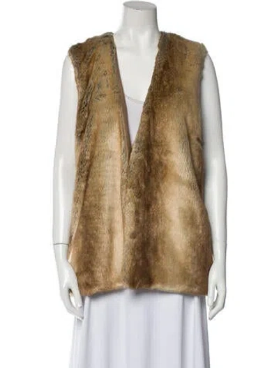 Pre-owned Gianni Bini Vest In Neutral