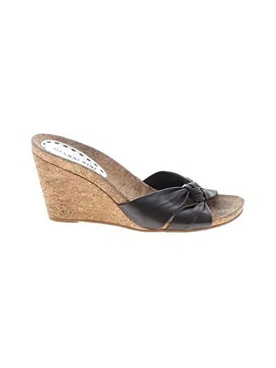 Pre-owned Gianni Bini Wedges In Brown