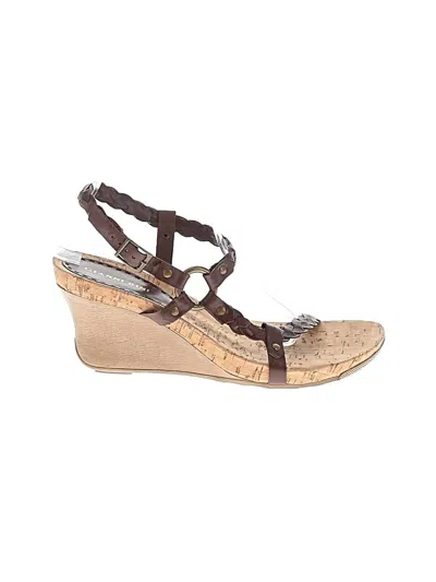 Pre-owned Gianni Bini Wedges In Brown