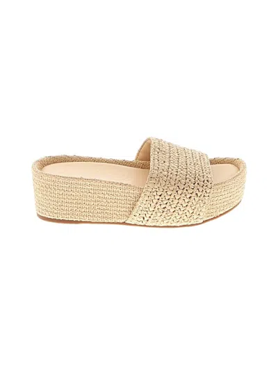 Pre-owned Gianni Bini Wedges In Tan