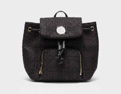 Gianni Bini Women's Backpack Tote Bag In Black & Red Shimmer In Multi