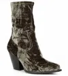 Gianni Bini Women's Star-crossd 3 Western Booties In Green Velvet In Multi