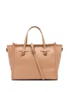 Gianni Chiarini Marcella Rectangular Brown Structured Leather Tote In Brown