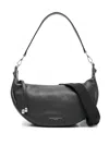 Gianni Chiarini Aisha Crescent Leather Shoulder Bag In Black