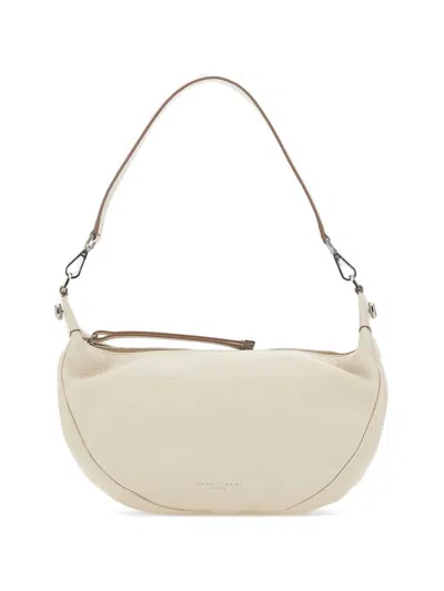 Gianni Chiarini Aisha Leather Shoulder Bag In Neutral