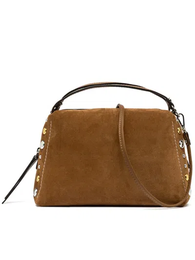 Gianni Chiarini Alifa Stud Tote Bag In Brown