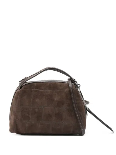 Gianni Chiarini Alifa Coccodile-print Tote Bag In Brown
