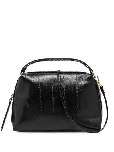 Gianni Chiarini Rectangular Handbag With Glossy Finish In Black