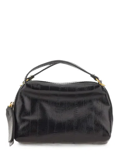 Gianni Chiarini Alifa Striped Leather Shoulder Bag In Orange