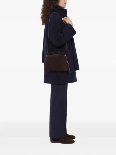 Gianni Chiarini Alifa Suede Tote Bag In Brown