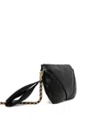 Gianni Chiarini Allegra Pleated Chain-strap Clutch Bag In Black