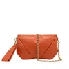Gianni Chiarini Allegra Shoulder Bag In Coral Leather In Orange