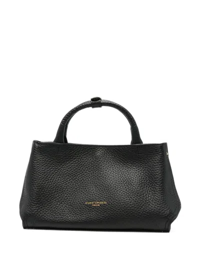 Gianni Chiarini Amal Grained Leather Tote Bag In Black