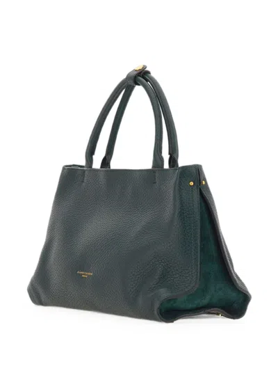 Gianni Chiarini Amal Hammered Leather Tote Bag In Green